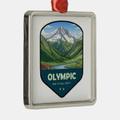 Olympic National Park Shield Metalen Ornament (Rechts)