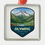 Olympic National Park Shield Metalen Ornament (Voorkant)