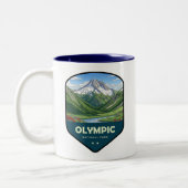Olympic National Park Shield Tweekleurige Koffiemok (Links)