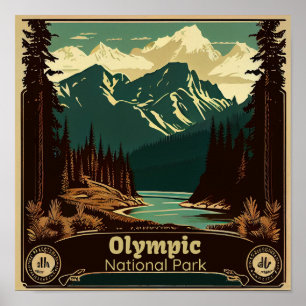 Olympic National Park Square  Poster