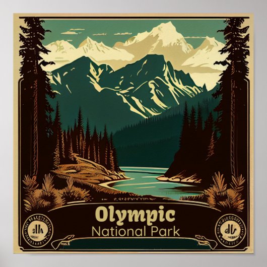Olympic National Park Square Poster (Voorkant)