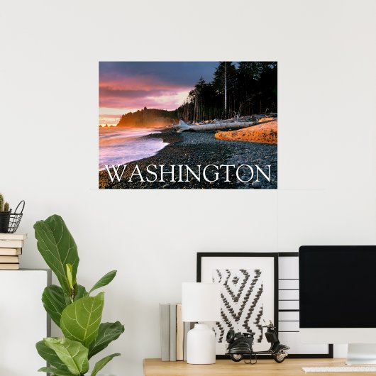 Olympic National Park | Staat Washington Poster (Thuiskantoor)