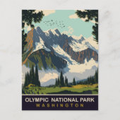 Olympic National Park, WA, Reizen Briefkaart (Voorkant)
