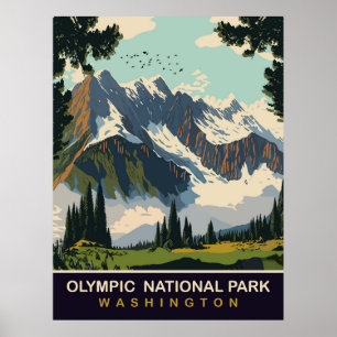Olympic National Park, WA, Reizen Poster