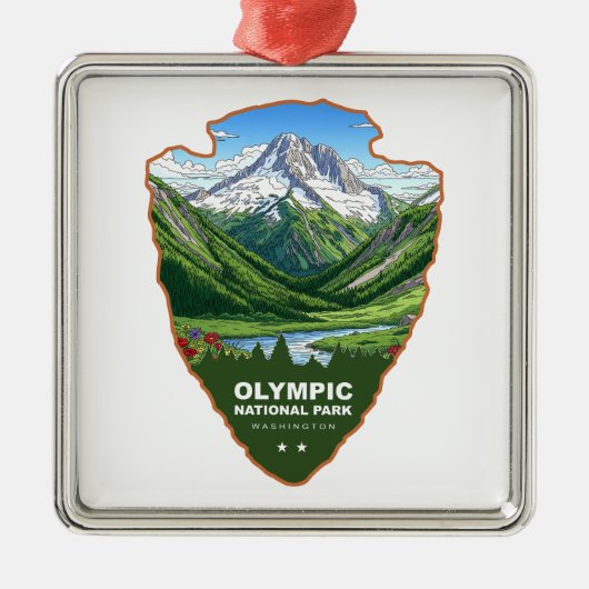 Olympic National Park Washington Arrowhead Metalen Ornament (Voorkant)