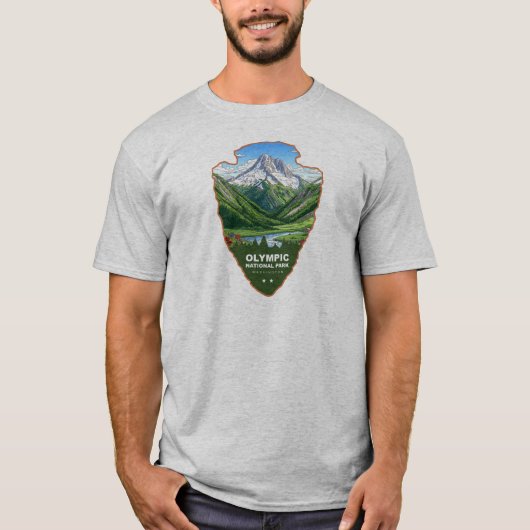 Olympic National Park Washington Arrowhead T-shirt (Voorkant)