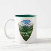 Olympic National Park Washington Arrowhead Tweekleurige Koffiemok (Links)