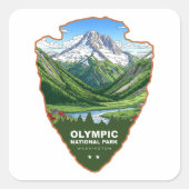 Olympic National Park Washington Arrowhead Vierkante Sticker (Voorkant)