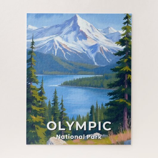 Olympic National Park | Washington Travel Art Legpuzzel (Verticaal)