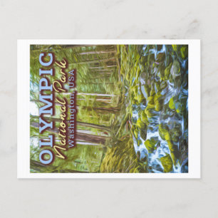 OLYMPIC NATIONAL PARK - WASHINGTON VERENIGDE STATE BRIEFKAART