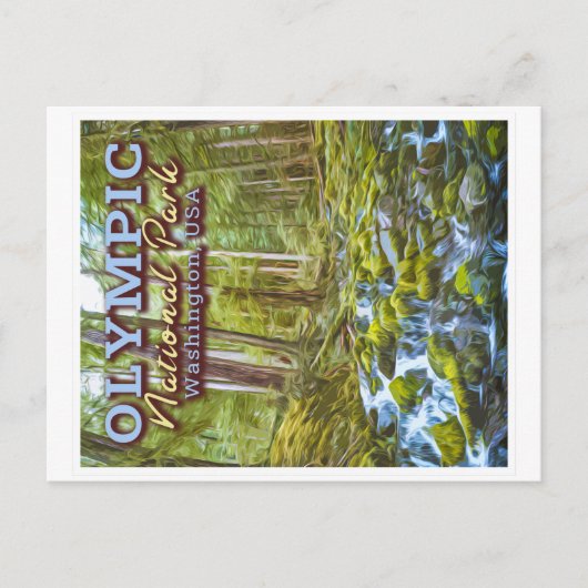 OLYMPIC NATIONAL PARK - WASHINGTON VERENIGDE STATE BRIEFKAART (Voorkant)