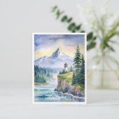 Olympic National Park Waterverf Schilderij Briefkaart (Staand voorkant)