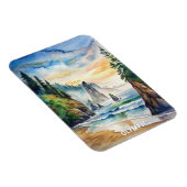 Olympic National Park Waterverf Schilderij Magneet (Rechterzijde)