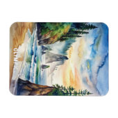 Olympic National Park Waterverf Schilderij Magneet (Horizontaal)