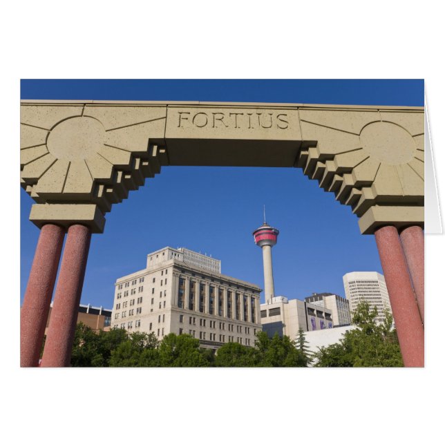 Olympic Plaza en Calgary Tower, Alberta, Canada (Voorkant Horizontaal)