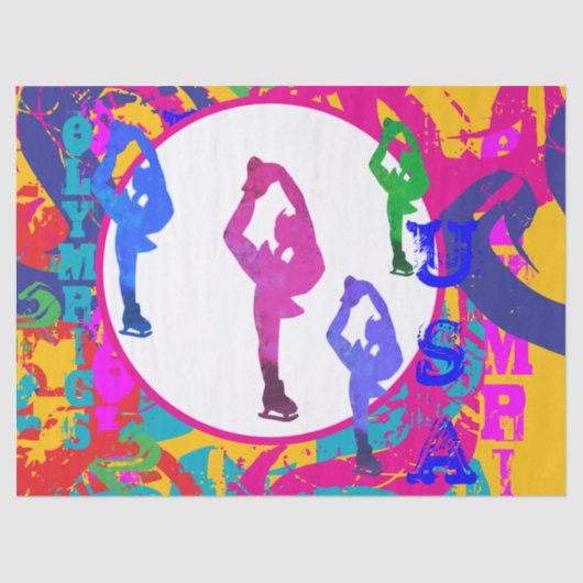 OLYMPIC SKATING  TISSUEPAPIER (Voorkant)