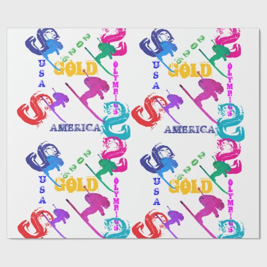 OLYMPIC SKIING CADEAUPAPIER (Vlak)