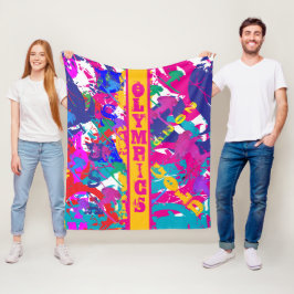 OLYMPIC SKIING FLEECE DEKEN