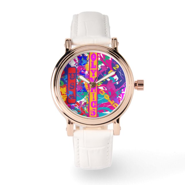 OLYMPIC SKIING HORLOGE (Voorkant)