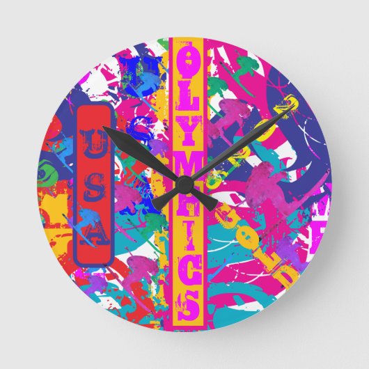 OLYMPIC SKIING RONDE KLOK (Voorkant)