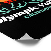 Olympic Valley California Skiën Snowboarden Beer Poster (Hoek)