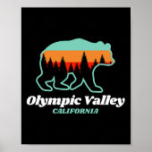 Olympic Valley California Skiën Snowboarden Beer Poster (Voorkant)