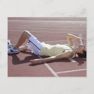 Olympisch atleet van 2012 drink na ras briefkaart