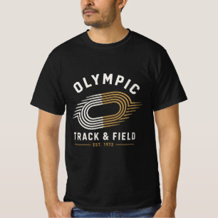 Olympisch Atletiekveld Opgericht 1972 Retro Hardlo T-shirt