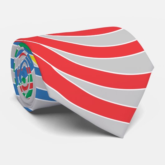 Olympisch cirkelperspectief stropdas (Opgerold)