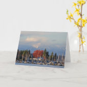 Olympisch gebergte en Swantown Marina-Frameable Ar Kaart (Gele Bloem)