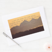 Olympisch gebergte met psalm 121:1-2 sticker (Envelop)