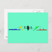 Olympisch Mannen atleet Rowing Womens Sports Briefkaart (Voorkant / Achterkant)