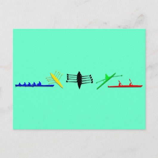 Olympisch Mannen atleet Rowing Womens Sports Briefkaart (Voorkant)