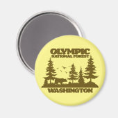 Olympisch Nationaal Bos Magneet (Voorkant / Achterkant)