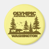 Olympisch Nationaal Bos Magneet (Voorkant)