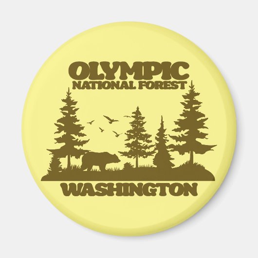 Olympisch Nationaal Bos Magneet (Voorkant)