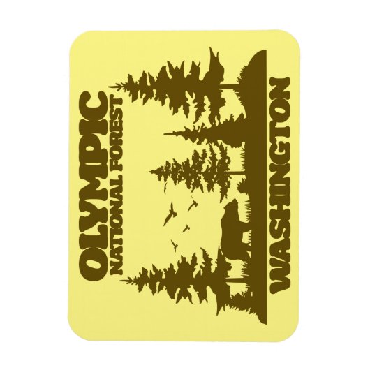 Olympisch Nationaal Bos Magneet (Verticaal)