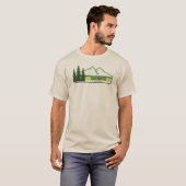 Olympisch Nationaal Park Groene Strepen T-shirt (Voorkant volledig)