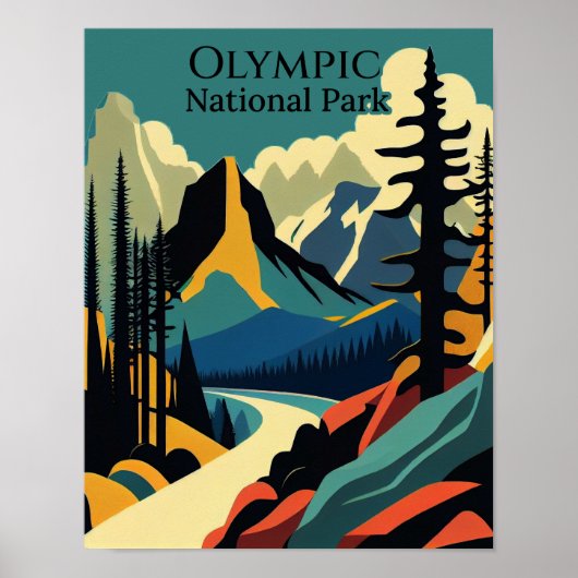 Olympisch Nationaal Park Hedendaagse Kunst Poster (Voorkant)