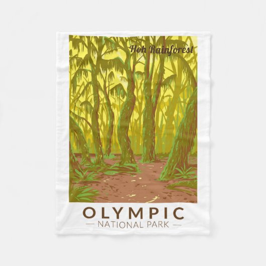 Olympisch Nationaal Park Hoh Rainforest Travel Art Fleece Deken (Voorkant)
