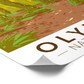 Olympisch Nationaal Park Hoh Rainforest Travel Art Poster (Hoek)