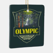Olympisch Nationaal Park Illustratie Retro Keramisch Ornament (Rechts)