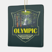 Olympisch Nationaal Park Illustratie Retro Keramisch Ornament (Links)