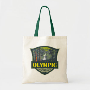 Olympisch Nationaal Park Illustratie Retro Tote Bag