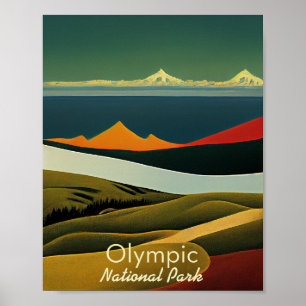 Olympisch Nationaal Park Minimalist Poster