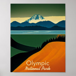 Olympisch Nationaal Park Minimalist Poster