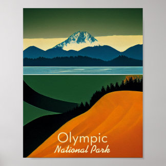 Olympisch Nationaal Park Minimalist Poster