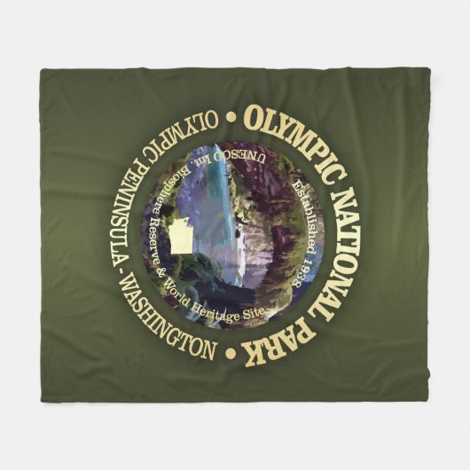 Olympisch Nationaal Park (NP2) Fleece Deken (Voorkant (Horizontaal))