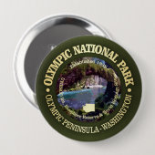 Olympisch Nationaal Park (NP2) Ronde Button 4,0 Cm (Voorkant /achterkant)