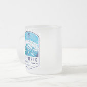 Olympisch Nationaal Park Ski Badge Matglas Koffiemok (Voorkant links)